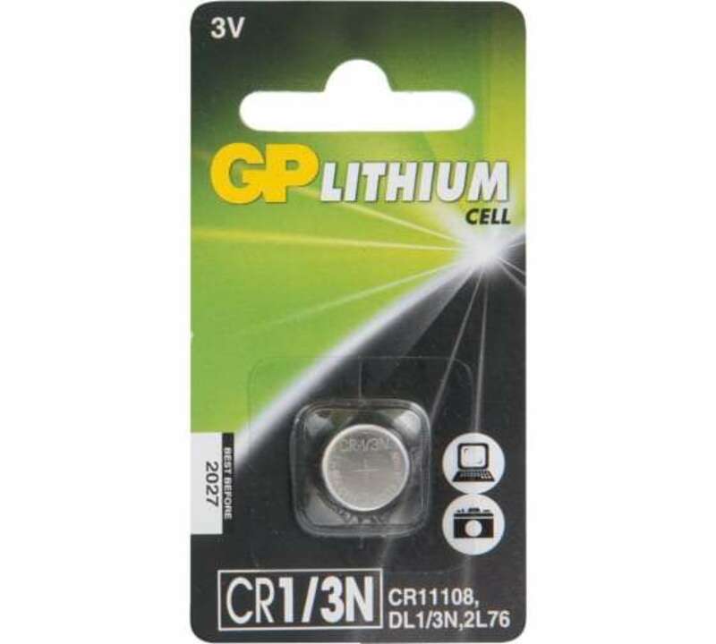 Литиевая дисковая батарейка GP Lithium CR1/3N - 1 шт. в блистере