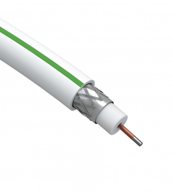 ЭРА Кабель коаксиальный SAT 703 B,75 Ом, CCS/(оплётка Al, 75%), PVC,цвет белый,  бухта 100 м, SIMPLE