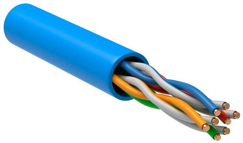 ITK Витая пара U/UTP кат.5E 4х2х24AWG PVC синий (305м)