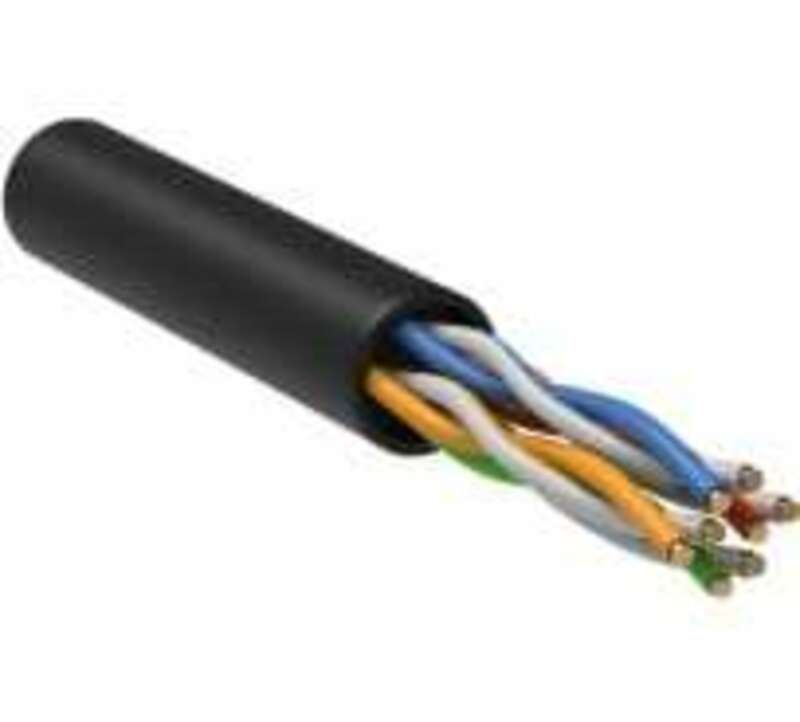 ITK Витая пара U/UTP кат.5E 4x2х24AWG LSZH черный (305м)