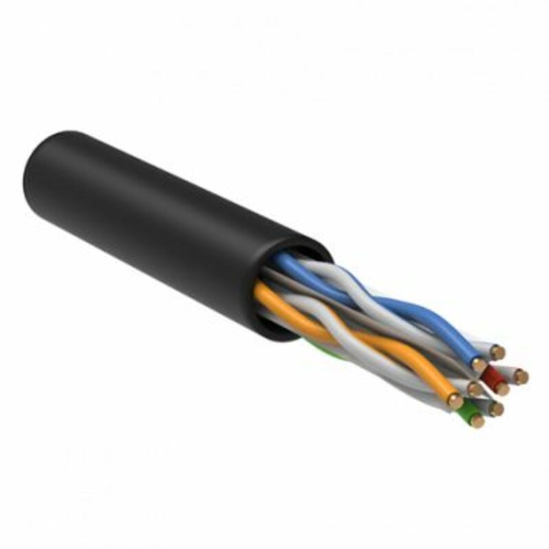 ITK Витая пара U/UTP кат.6 4x2х23AWG LSZH черный (305м)