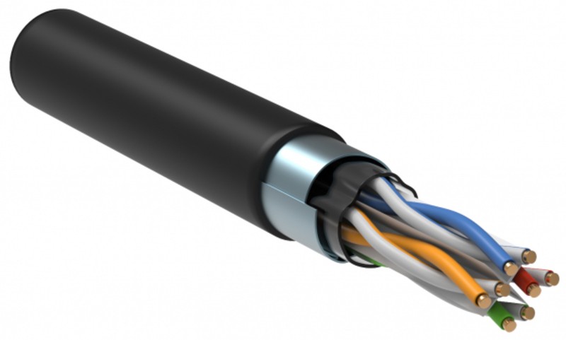 ITK Витая пара F/UTP кат.6 4x2х23AWG LSZH черный (305м)