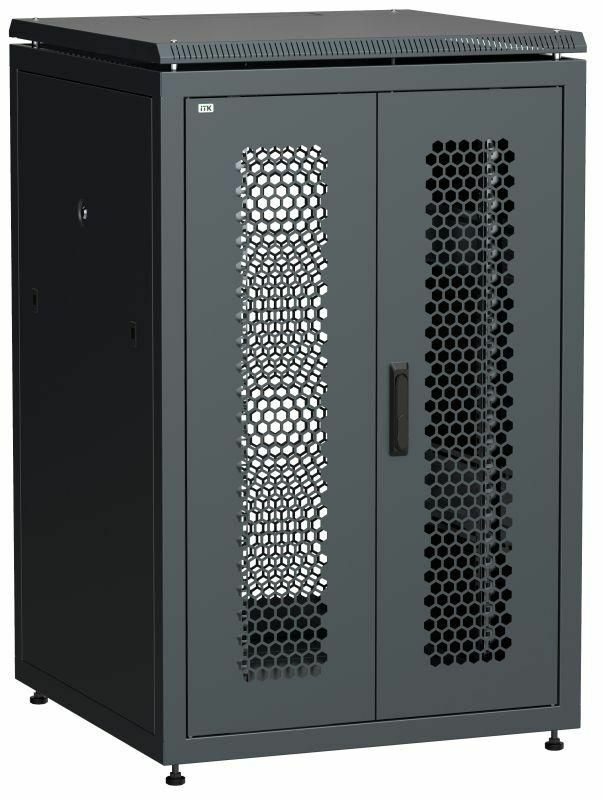 ITK LINEA N 24U 800х800мм распашн. перф. дв. задн. перф. чер