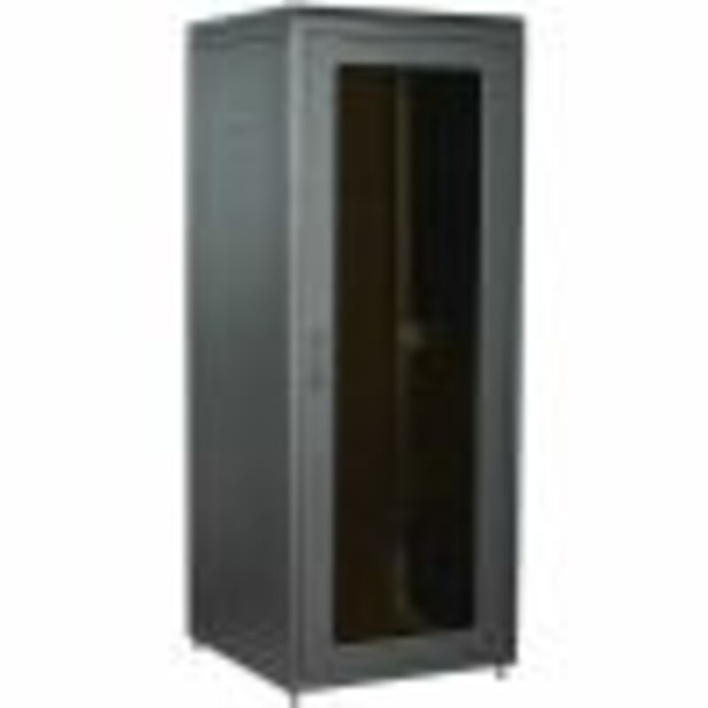 ITK LINEA N 28U 800х800мм стекл. пер. дв. задн. металл. чер.
