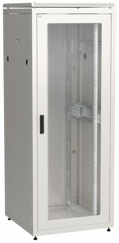 ITK LINEA N 42U 800х800мм стекл. пер. дв. задн. металл. сер.