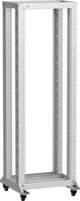 ITK LINEA F Стойка 2-рамная на рол. 42U 600х600мм серая