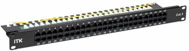 ITK 1U телефонная патч-панель кат. 3 50 порт. RJ45 (Dual)