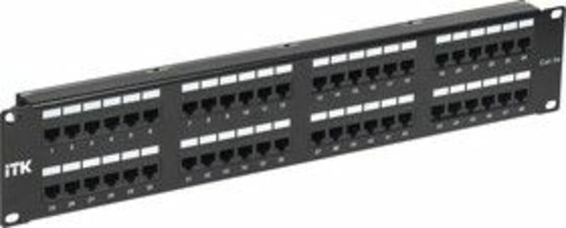 ITK 2U патч-панель кат.5Е UTP, 48 портов (Dual)
