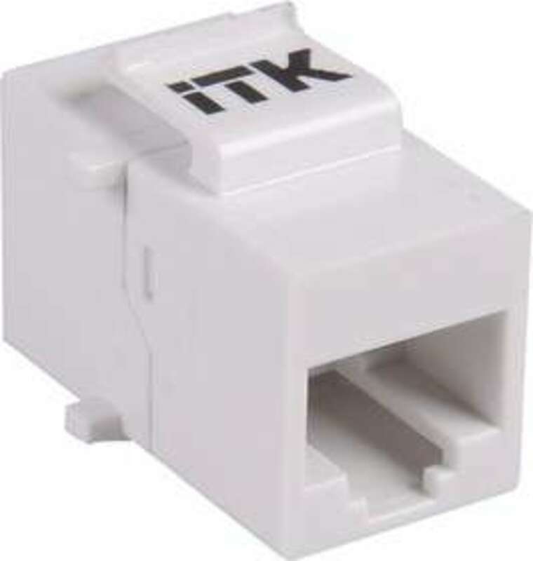 ITK Проходной адаптер кат.5E UTP, RJ45-RJ45, тип Keystone Jack