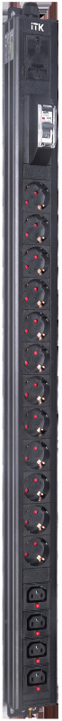 ITK BASE PDU PV1112 22U 1ф 32А 13C13 4C19 3м IEC60309