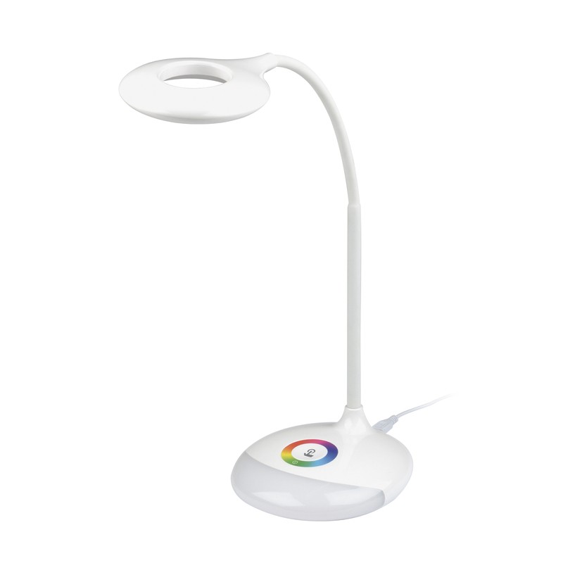 TLD-535 White-LED-250Lm-5500K-Dimmer Светильник настольный с ночником RGB. 4W. Встроенный аккумулято