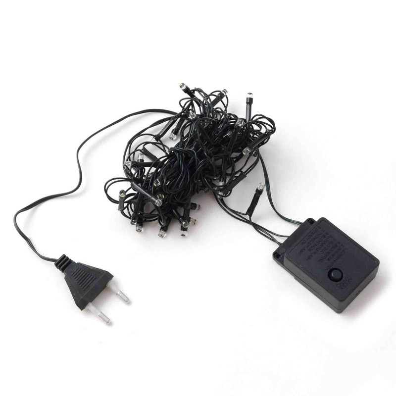 15-24 Электрическая гирлянда светодиодная, 3.5м, 50 ламп, 8 режимов, холодный белый