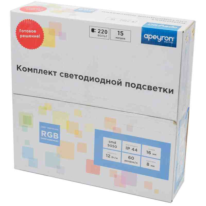 10-51 Светодиодная лента, 220В, 12Вт/м, smd5050, 60д/м, IP65, белый шнур ПВХ с прозрачным рассеивате