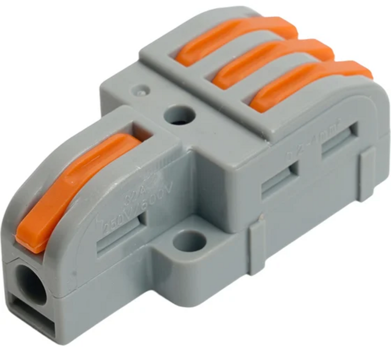 Клемма СМК 220-103 разветвительная , 1/3 с рычажком, уп.4шт