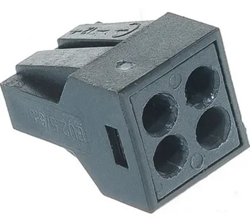 Клемма СМК 773-304, с пастой, 4 отверстия, 0.5-2.5 мм², уп.20шт