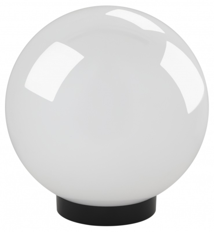 Садово-парковый светильник ЭРА НТУ 02-60-201 шар белый крепится на опору призма IP44 60Вт E27 D200mm