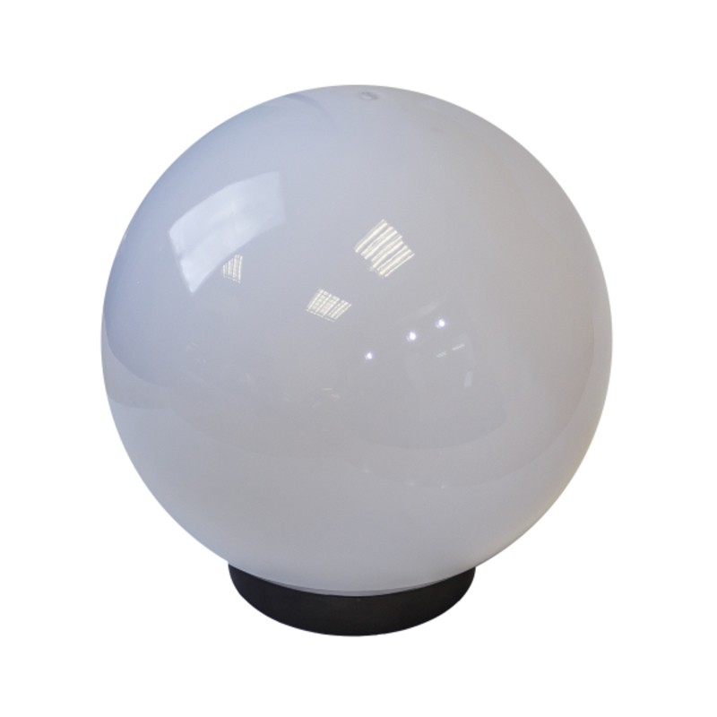 Садово-парковый светильник ЭРА НТУ 02-100-351 шар белый крепится на опору IP44 60Вт E27 D350mm