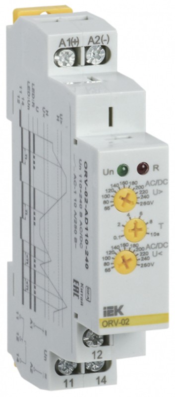 Реле напряжения ORV-02 1ф. 110-240В AC/DC IEK