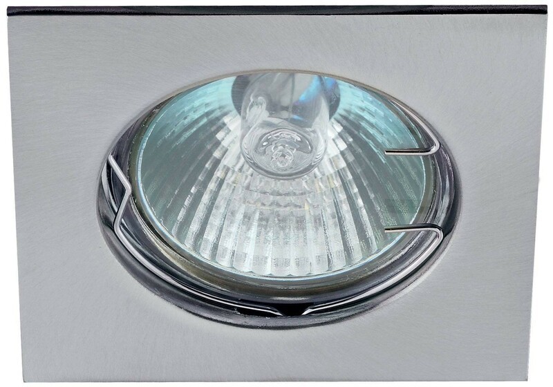 KL2 CH Светильник ЭРА литой квадрат MR16,12V/220V, 50W хром (100/2100)