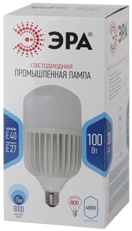 Лампа светодиодная ЭРА STD LED POWER T160-100W-4000-E27/E40 Е27 / Е40 100Вт колокол нейтральный белы