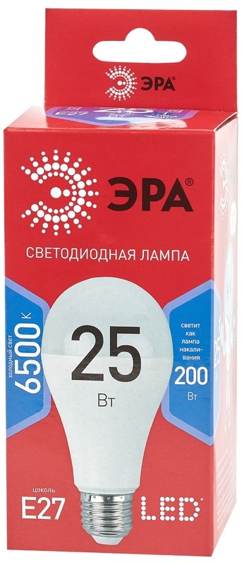 Лампочка светодиодная ЭРА RED LINE LED A65-25W-865-E27 R Е27 / E27 25 Вт груша холодный дневной свет